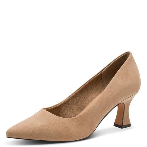 Marco Tozzi Damen Pumps Spitz Vegan, Beige (Beige), 40 EU