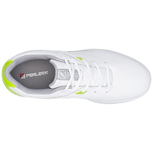 Fenlern Men's Golf Shoes Non-Slip Water-Resistant Lightweight, White Green 14 #TOP1
