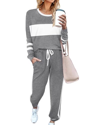 Aloodor women's two-piece sweatsuit set with jogger pants