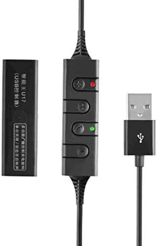 USB Headset with Microphone Double Sided for Business Skype Work from Home Call Center Office Video Conference Computer Laptop PC VOIP Softphone Telephone Noise Cancellating Headset Headphone