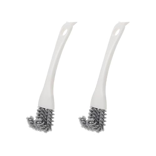 2 Pack Grill Cleaning Brush for BBQ Grill Grates, Kitchen Gap Cleaning Brush with Scraper, Detail Cleaning Tool for Stove Top, Sink, Oven Rack, Drain and Hard-to-Reach Areas