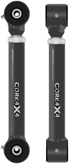 CORE 4X4-2pc Cruise Series Rear Upper Adjustable Control Arms - Compatible with Jeep Wrangler TJ 97-06 - Jeep Wrangler LJ 04-06 (Charcoal)