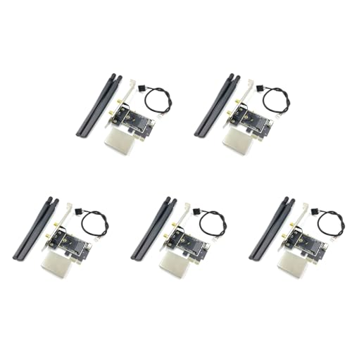 Adaptateur PCI-E pour Carte M2 NGFF avec 10 Antennes Amplifiées AX200