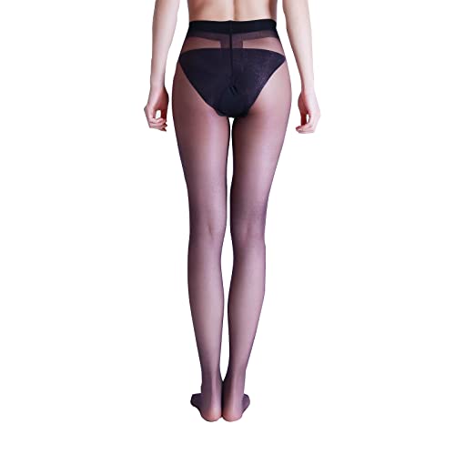 Image of Sahabowi Women's Sheer Tights, High Waist Pantyhose, Vintage Control Top Stockings,Shaping Pantyhose Slimming Butt Lifting