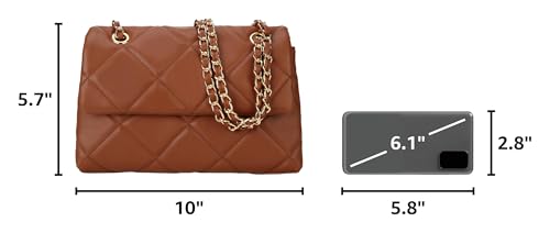 Image of Gladdon Quilted Crossbody Purses for Women Small Ladies Shoulder Bags with Chain Trendy Clutch Purse Cute Designer Bag