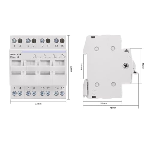 Panne de courant solution commutateur de transfert manuel double puissance disjoncteur 2P 63A
