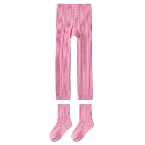 Little Girls Footless Tights with Socks Set Kids...