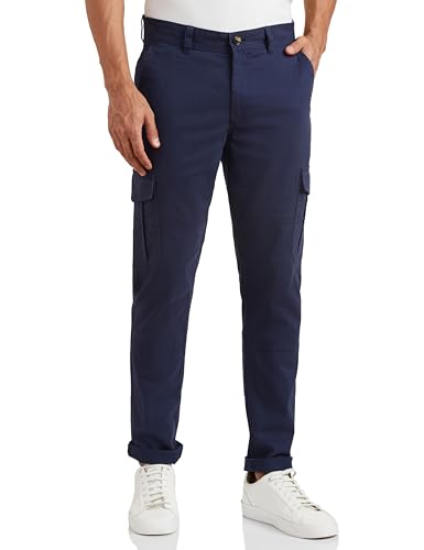 Image of Amazon Brand - Symbol Men's Stretchable Slim Fit Cargo Pants | Chinos | Casual Trousers