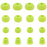 JNSA Green Replacement Earbud Tips for Beats Powerbeats3 Wireless Stereo Headphones 16PCS 8 Pairs 4 Size Option - Small, Medium, Large, and Double Flange (Green)