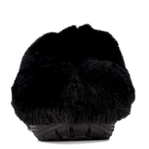 Juicy Couture Kid Girls Fur Lined Clogs Indoor Outdoor Mules Jc Warm And Fuzzy Shoes With Stylish Crown Emblem -Miss Cora Black-1 #TOP2