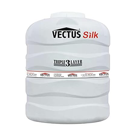 Vectus 3 Layer Water Tanks, Food Grade, Antibacterial, UV and Heat Resistant (750 LTR)