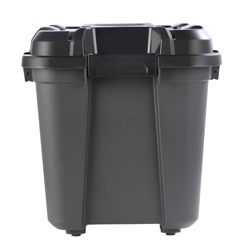 Kreher® Lagerbox Bunker Tough Aufbewahrungsbox mit Deckel und Silikondichtung (IP67/IPX7). Aus robustem Kunststoff in verschiedenen Größen. Ideal für feuchte Räume, Keller, Garage, Camping uvm. (55L)