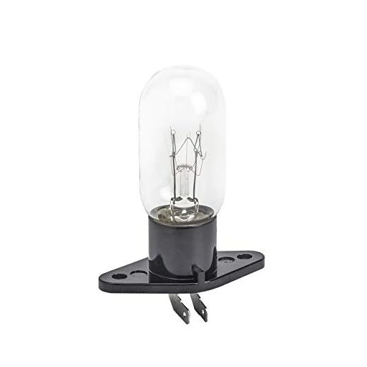 MIRTUX Bombilla/Lámpara compatible con microondas LG, TEKA, DAEWOO, BALAY,…Características: 25W-240V y Salida en 90º