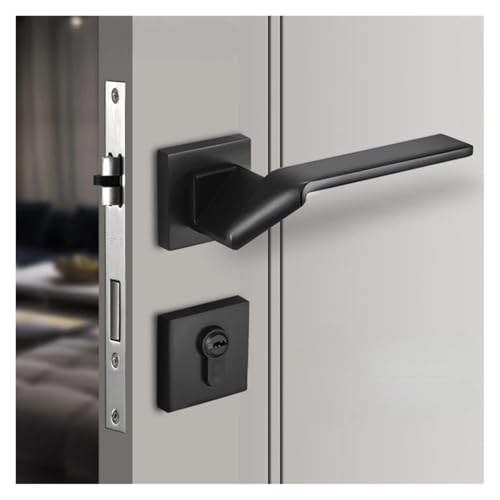 Cerradura de puerta de aleación de aluminio para pomo de dormitorio interior con llave 3