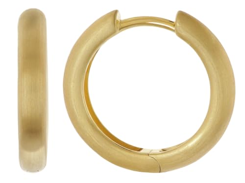 Boucles d'oreilles bijoux à offrir, créoles à charnière trendor en argent 925 plaqué or