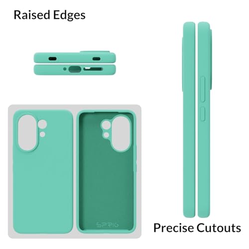 Image of SPRIG Compatible with Vivo V60 Premium SilkTone Back Cover Drop Tested Shock Proof Mobile Case for Men, Women, Boys and Girls with Camera Protection (Turquoise Blue)