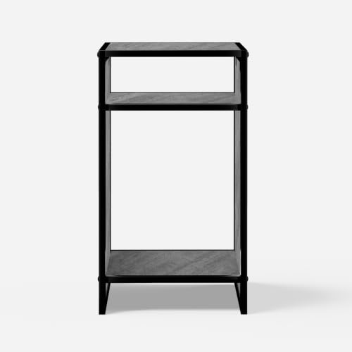 Image of LANDEN Metal Aquarium Cabinet 20 Gallon Fish Tank Stand, Marble Gray | 45x45x80cm,3-tier steel frame, marble-look, Heavy Duty Metal Cabinets with Storage Shelf for Reptile Terrarium Turtle Tank