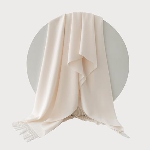 Women's Soft Cashmere Shawl - Solid Colour Warm Neck Wrap Scarf3