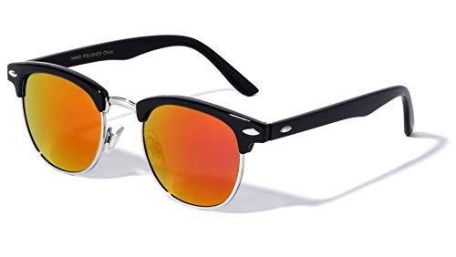 Columbus Brow Classic Retro Color Mirror Sunglasses P8733-CM