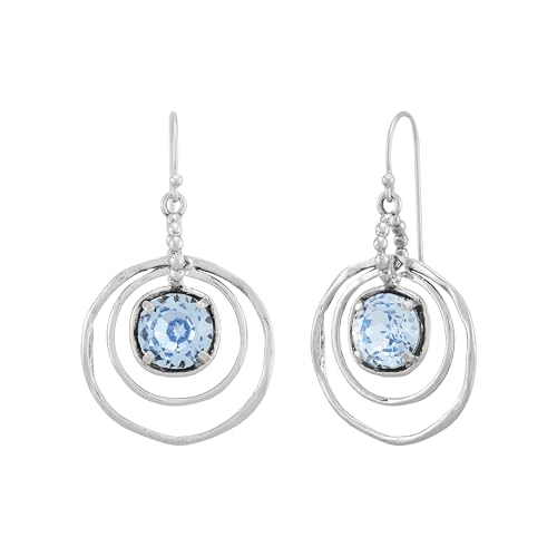 Silpada 'Cooling Out' Sterling Silver Blue Crystal Drop Earrings