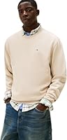 Tommy Jeans Herren TJM Reg S Flag Crew EXT Dm0Dm20741 Pullover-Sweatshirt, BEIGE (Gulf Sand), XL