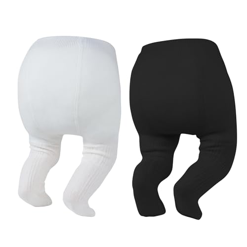 Vintner's Baby Girl Tights (0-12 Months, 2-Pack, Soft Fabric)