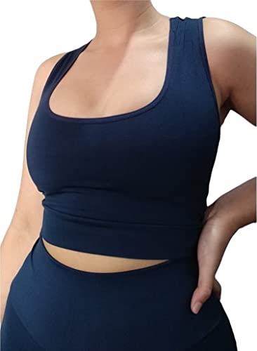 Top Feminino Em Suplex Academia Fitness Corrida Costas Nadador - BELLA NET (GG, Azul)