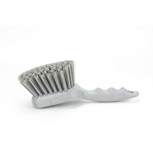 Image of SPARTA 40541EC23 Plastic Scrub Brush, Utility Brush, Kitchen Brush With Hanging Hole For Cleaning, 8 Inches, Gray, (Pack of 6)
