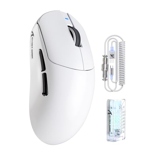Souris de jeu sans fil ATTACK SHARK X8PRO blanche 40000 dpi PAW3395