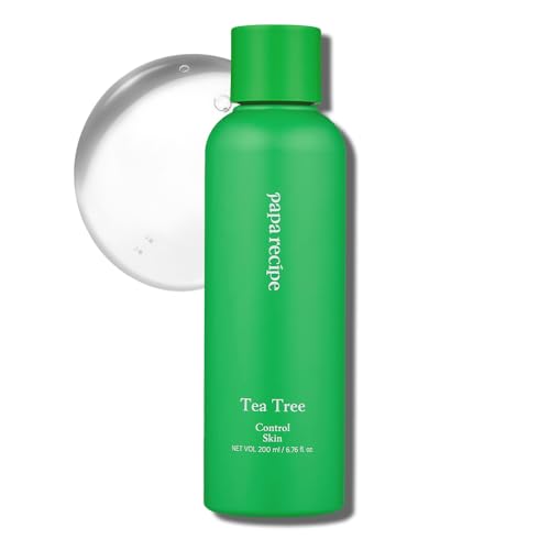 Papa Recipe Tea Tree Control Skin, 6.76fl oz(200ml) - Korean Face Skin Moisturizer, Tea Tree Leat Water & Brown Algae, Green Tea for Hydrating, Soothing & Oil Control, Korean Skincare