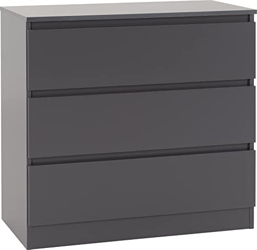 Image of Seconique Malvern 3 Drawer Chest in Grey
