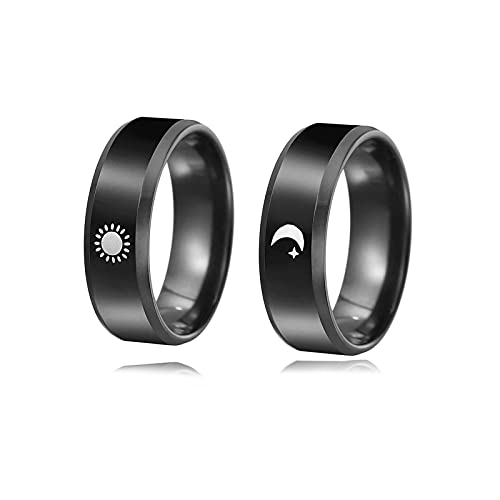 Sun and Moon Rings for Couples Matching Promise Couples Rings ...