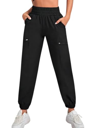 Image of LERIYA Fashion Women's Joggers - Soft High Waist Straight Fit Pants | Comfortable Polylyrca Trousers Travel
