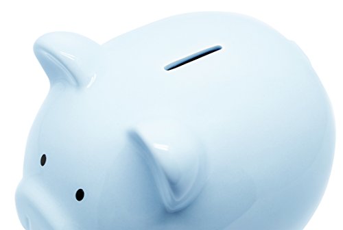 Pearhead Ceramic Piggy Bank, Baby Shower, Holiday Christmas Gift, Nursery Décor, Savings Toy Bank For Kids, Light Blue #TOP1