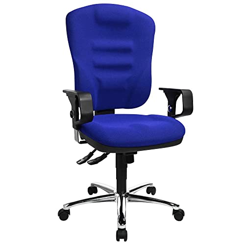 Siège de bureau TOPSTAR Softec Synchro Deluxe en tissu bleu au design ergonomique