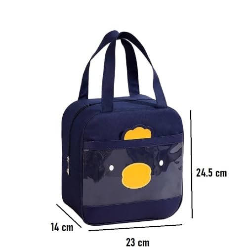 Image of CoolKraft Lunch Bag for School Kids, Girls, Cute Animal Design Bag, Lunch Bag for Office Women Travel Picnic Bag, Insulated Portable Tiffin Bag 29 x 18.5 x 14 cm (BlueH+NbV)