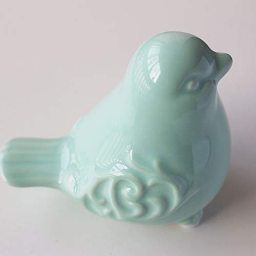 Realideas Aqua Glazed Ceramic Bird Figurine thumb #4
