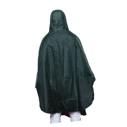 Poncho imperméable vélo BESTYASH vert en tissu Oxford léger