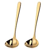 Mafier 9.5 Inch Gold Ladle Spoons SUS304 Stainless...