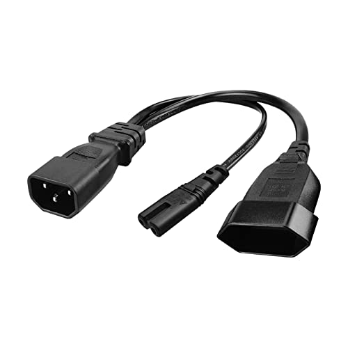 Ronyme Transmissão Por Cabo Adaptador de Alimentação Dividido IEC 320 C14 Macho para C7 Y