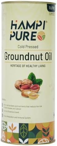 Hampi Pure Premium Cold Pressed Groundnut Oil - 100% Pure, Unrefined, and All-Natural, 1 litre