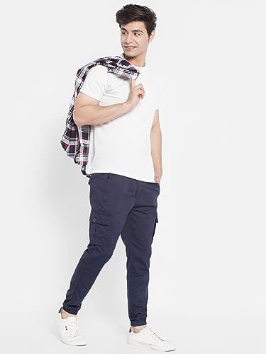 Image of SAPPER Men's Slim Fit Cotton Joggers