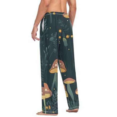 Mushrooms Pajama Pants for Men Comfort Sleep Lounge Bottoms Straight-fit with Pockets S-XXL4