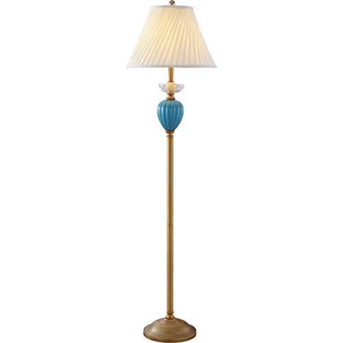 FWZJ Lampadaire lampadaire Lampadaire Nordic Retro Lampadaire Salon Chambre Chevet Lampadaire Lumière Lampadaires en céramique de Lecture Lampadaire (Couleur: Bleu)