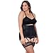 Style 21 Waist Trainer Girdle with Garters | Firm Control Power Net | Made in USA | Contour Bands + Flexible Boning | Black/XL/32