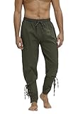 Zhitunemi Viking Pirate Pants Men: Renaissance Costume Men Medieval Pants - Pirate Halloween Costumes & Renaissance Faire Amy Green XL