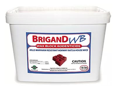 Brigand WB Wax Block Rodenticide, 288 x 28gm, 18lb