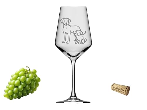 eXODA Copa de vino con grabado Rhodesian Ridgeback con cachorro – 350 ml absolutamente apto para lavavajillas