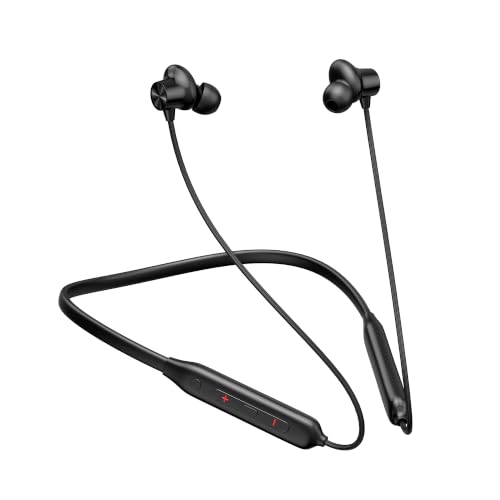 Image of Wireless Bluetooth Neckband Earphones, Mic, Deep Bass (Black)