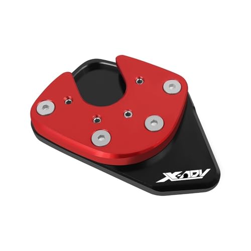 Accessoires béquille latérale XADV 750 plaque agrandissement moto rouge